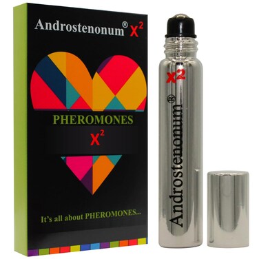 ANDROSTENONUM X2 Pheromone for Men - Male Pheromones Cologne - Extra Strong Pheromone Gift for Him &ndash; Musk, Exotic Fruits and Amber Scent - Roll-On 0.27 Fl. Oz