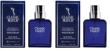 PB ParfumsBelcam Classic Match our Version of Polo Blue EDT, 2.5 Fl Oz, Fruity (Pack of 2)