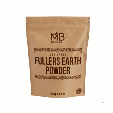 MB Herbals Fullers Earth Powder 1.1 LB   500 Gram   Fuller's Earth Powder   Multani Mitti   Bentonite Clay Powder for Face Pack   No Fragrance   No Preservative