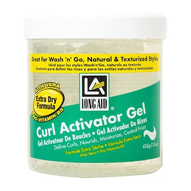 Ampro Long-Aid Activator Gel - Enriched with Aloe Vera, Protein, and Vitamin B Complex - Brings Essential Moisture to Strands - Defines Your Natural Curls - Extra Dry - 15 oz
