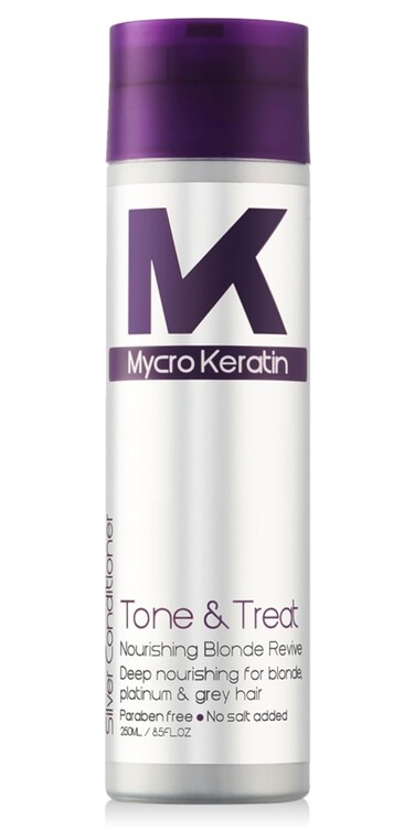Mycro-Keratin Purple Conditioner for Blonde Hair, Silver, Gray, Neutralizes Brassy Yellow Tones, Toning Purple Conditioner, Cruelty-Free (8.45 Fl Oz)