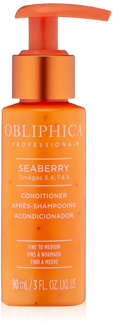 Obliphica Seaberry Conditioner for Fine &amp; Medium Hair - Frizz Free, Nourished, and Damaged Repaired Hair - Hair Mask &amp; Treatment for Dry Hair and Growth - 3 Ounce