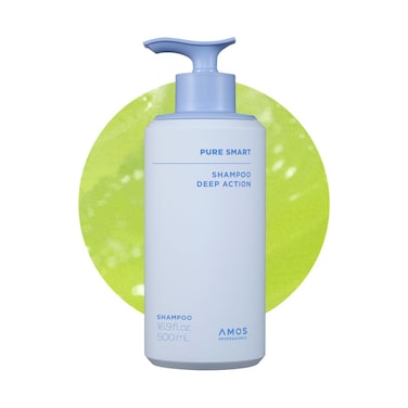 AMOS PROFESSIONAL Pure Smart Shampoo Deep Action l Clarifying Shampoo for Dandruff, build-up and Dirt, For Oil &amp; Flake Control, 16.9 fl.oz