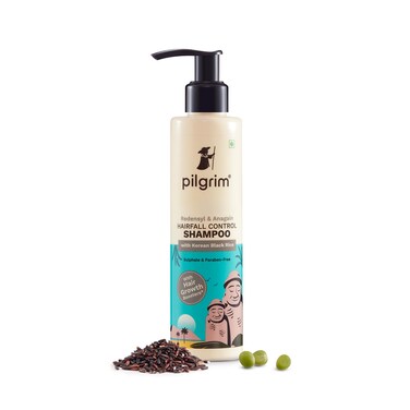 Pilgrim Redensyl &amp; Anagain Hairfall Control Shampoo   Enriched with Korean Black Rice   Reduces Hairfall, Strengthens Roots &amp; Enhance Hair Growth   For All Hair Types   6.76 Fl Oz (200ml)