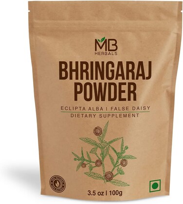 MB Herbals Pure Bhringraj Powder 100 Grams   Pure Bhringaraj Eclipta Alba Powder   Hair Growth