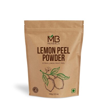 MB Herbals Lemon Peel Powder 100 Gram   3.5 oz  For Home-Made Natural Herbal Face Pack