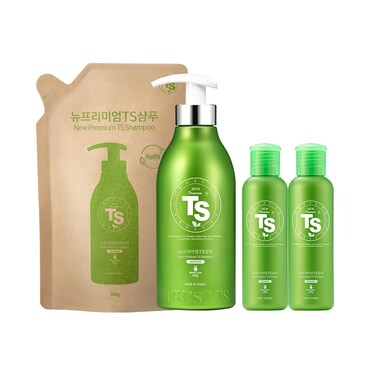 New Premium TS Shampoo 500g &amp; Refill 500g &amp; 100g 2ea   Korean shampoo   Anti-Hair loss