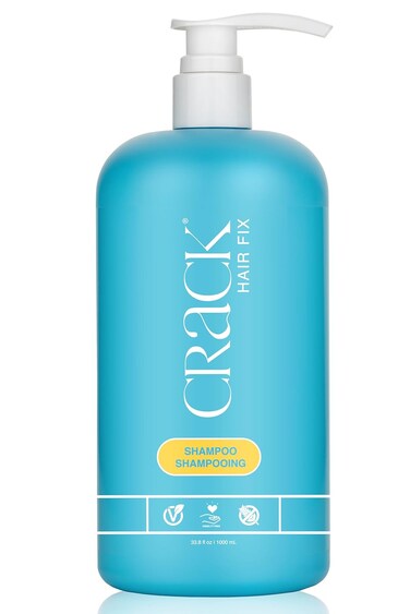 Crack HAIR FIX Shampoo with Pump   Moisturizing &amp; Strengthening Sulfate-Free Formula   Protects Against Dryness, Reduces Breakage &amp; Restores Shine   33.8 Oz / 1000 mL