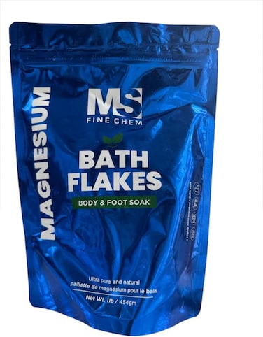Pure Magnesium Flakes, 1lb  Great for Foot &amp; Body Bath Soaks   Natural Magnesium Chloride Minerals   Better Absorption Over Epsom Salt   Relaxation &amp; Skin Hydration Support