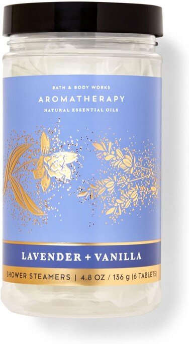 Bath &amp; Body Works Shower Steamers 4.8 OZ / 136 G Bottle (6 Tablets) - Pick Your Scent (Lavender + Vanilla)
