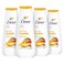 Dove Body Wash Glowing Mango &amp; Almond Butter 4 Count for Renewed, Healthy-Looking Skin Gentle Skin Cleanser with 24hr Renewing MicroMoisture 20 oz