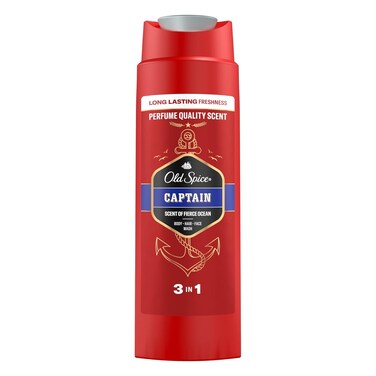 Old Spice Captain Body Hair and Face wash 400Ml 3 in 1
