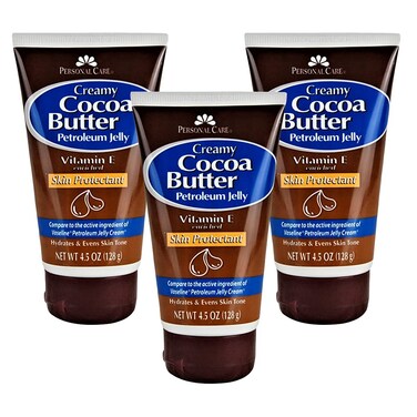 Petroleum Jelly Vitamin E and Cocoa Butter Lotion 4.5 Oz (3 Pack) Vitamin E Cream for Skin with Cocoa Butter Cream Petroleum Jelly Tube