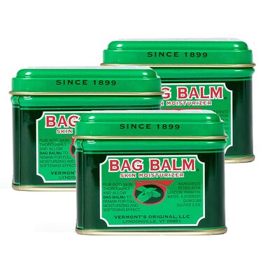 Bag Balm Vermont's Original for Dry Chapped Skin Conditions - Hand &amp; Body (4 Ounce (Pack of 3))