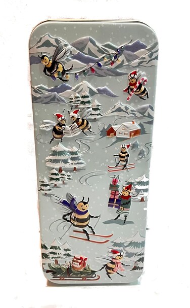 Heathcote &amp; Ivory Busy Bees Skiing Vegan Honey Hand Cream Tin 3.4oz