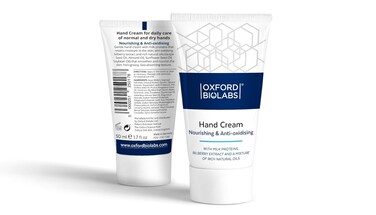 Oxford Biolabs Nourishing &amp; Anti-oxidising Hand Cream Intense Moisturising and Nourishing For Normal to Dry Skin
