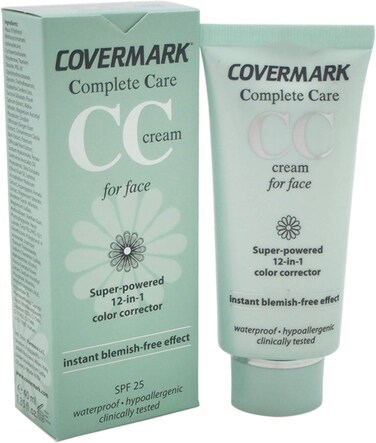 Covermark Women's Complete Care CC Waterproof SPF 25 Face Cream, Caramel Brown, 1.35 Ounce