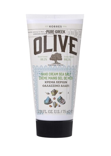 KORRES Olive Hand Cream, Sea Salt, 2.54 fl. oz.