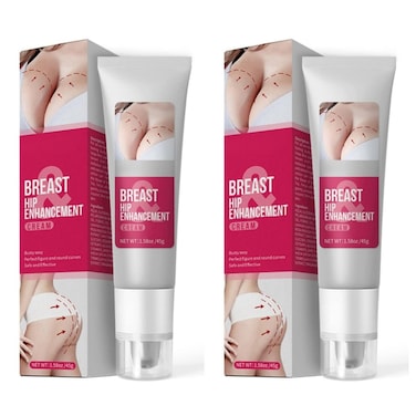 Breast Hip Enhancement Cream,Natural Formula for Breast Growth &amp; Breast Enlargement,Botanical Breast Enhancement Massage Cream, Buttocks Enlargement Oil to Lift, Firm, and Tighten (2pcs)