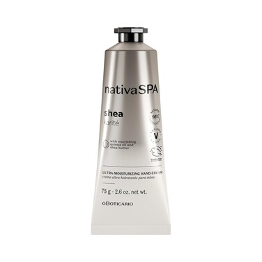 Nativa SPA by O Botic&aacute;rio, Shea Ultra-Moisturizing Hand Cream, Deeply Nourishing Formula with Shea Butter &amp; Quinoa Oil, 2.6 Ounce
