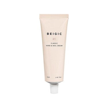 BEIGIC Classic Hand &amp; Nail Cream - Geranium, Sandalwood, Orange Zest Vegan Korean Handcream w/Shea Butter &amp; Panthenol, Fast-absorbing, Non-Greasy, Smooths Fine Lines,Hydrating (1.42 fl.oz)