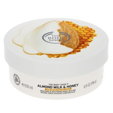 The Body Shop Almond Milk &amp; Honey Soothing and Restoring Body Butter,200ml