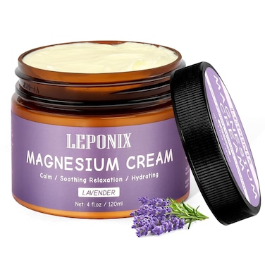 LEPONIX Magnesium Lotion for Sleep, Magnesium Butter- Sleep, Muscle Relaxation &amp; Moisturizing, Topical Magnesium Body Butter Cream with Shea Butter, Coconut Oil, Lavender Oil