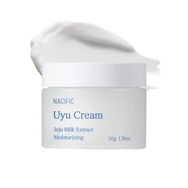 NACIFIC Jeju Uyu Cream Facial Cream 1.69fl. oz. 50G with Jeju Milk Extract Ceramide 5 Complex Moisture Lasting Natural Ingredients Korean Skin Care