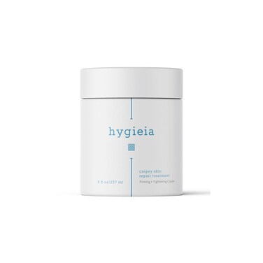 Hygieia Crepey Skin Full Body Moisturizing &amp; Firming Cream &ndash; Tighten &amp; Smooth Crepey Skin - Anti-Aging Moisturizer with Hyaluronic Acid, AHAs, and Natural Oils to Rejuvenate &amp; Soften Aging Skin, 8oz