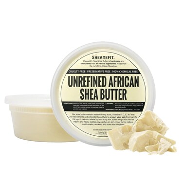 Raw Unrefined African Shea Butter, Natural Body Butter, Soft &amp; Smooth Daily Moisturizer For Face &amp; Body Ivory 8oz (Pack of 1)