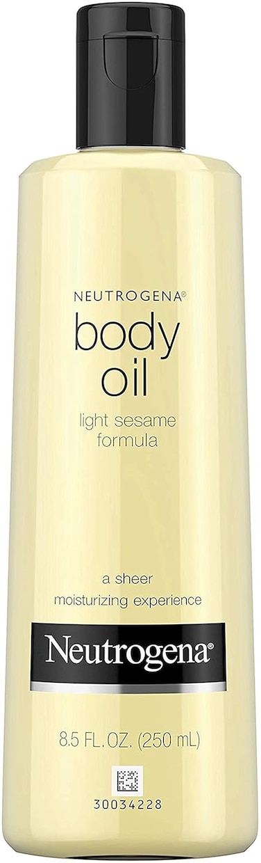 Neutrogena Body Oil Light Sesame Formula, Dry Skin Moisturizer &amp; Hydrating Body Massage Oil, for Radiant &amp; Healthy Looking Glow, Nourishing Bath Oil for Sheer Moisture, 8.5 fl. oz