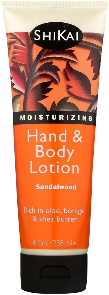 ShiKai Hand &amp; Body Lotion (Sandalwood, 8oz)   Daily Moisturizing Skincare for Dry and Cracked Hands   With Aloe Vera &amp; Vitamin E