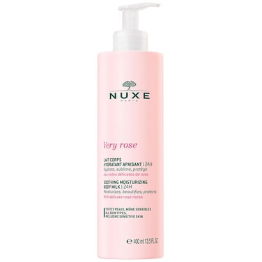 Nuxe Very Rose Soothing Moisturizing Body Lotion. 24-Hour Hydration, with Rose Oil Extract &amp; Shea Butter, 13.5 Fl Oz