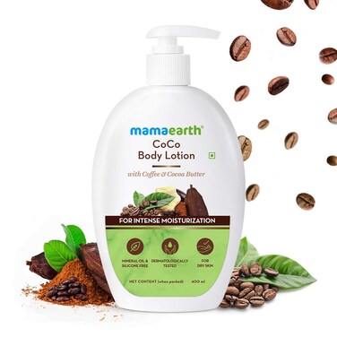 Mamaearth CoCo Body Lotion for Deep Moisturization   Reduces Dryness &amp; Gives Long Lasting Hydration   with Coffee &amp; Cocoa Butter for Dry Skin   13.53 Fl Oz (400ml)