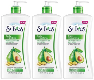 St. Ives Daily Hydrating Vitamin E &amp; Avocado Body Lotion, 21 Ounce (Pack of 3)