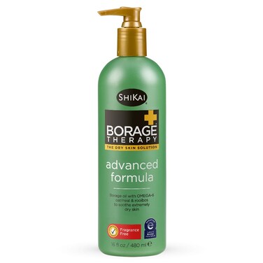 ShiKai Borage Therapy Advanced Formula Body Moisturizer (16 oz)   Fragrance Free   Hydrating Lotion for Dry Hands &amp; Body   With Oatmeal &amp; Shea