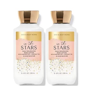 Bath &amp; Body Works Bath and Body Works Into The Stars Super Smooth Lotion Sets Gift For Women 8 Oz -2 Pack (Into Stars) 16 Fl Oz