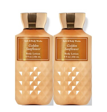 Bath &amp; Body Works Golden Sunflower Super Smooth Body Lotion Sets Gift For Women 8 Oz -2 Pack (Golden Sunflower), 4 Fl Oz (Pack of 2)