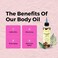 Strawberry Glo Body Oil- Softens, Moisturizes, Great For Dry Skin, Ezcema, Psoriasis, Vegan, Perfect Blend of Sunflower Argan and Apricot Oils, 4 oz