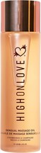 HIGHONLOVE Natural Body Oil with Hemp Seed, Grape Seed, and Vitamin E Oil - Moisturizing Body Oil, Non-Greasy, Glowy Finish (120 ml) (Strawberries &amp; Champagne)