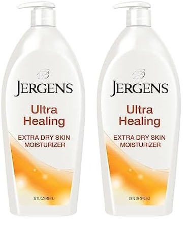 Jergens Ultra Healing Dry Skin Moisturizer, Body and Hand Lotion for Dry Skin, for Quick Absorption into Extra Dry Skin, with HYDRALUCENCE blend, Vitamins C, E, and B5, 32 Ounce (Pack of 2)