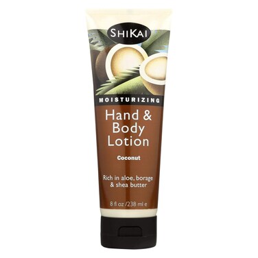 ShiKai Hand &amp; Body Lotion (Coconut, 8oz)   Daily Moisturizing Skincare for Dry and Cracked Hands   With Aloe Vera &amp; Vitamin E