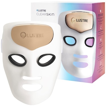 LUSTRE ClearSkin Renew Pro Facewear - Anti-Aging &amp; Anti-Acne LED Face Mask   Red, Blue &amp; Near Infrared Light Therapy Treatment Device   Reduce Wrinkles &amp; Prevent Acne