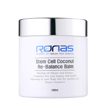 Ronas Stem Cell Coconut Rebalance Balm Anti Aging Cream Face Neck Moistureizer for Women Coconet oil Soothing and Powerful moisturization Shea butter Deep softening Korean Skin Care 3.3fl oz
