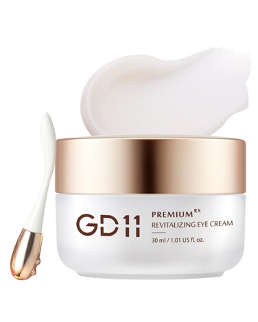 GD11 Premium RX Revitalizing Eye Cream with Metal Massager   Anti-Aging &amp; Anti-Wrinkle Cream That Firms and Lifts the Eye Area with Stem Cell Extract, Shea Butter &amp; Hyaluronic Acid, 1.01 oz.