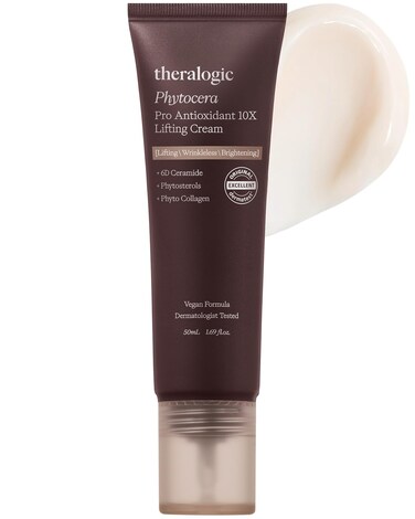 Phytocera Pro Antioxidant 10X Lifting Cream - Ceramide Skin Elasticity &amp; Nutrition Moisturizer with Collagen, Hyaluronic Acid - Vegan and Dermatologically Tested, 1.69 oz.