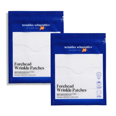 Wrinkles Schminkles Forehead Wrinkle Patches, 4-Pack, Reusable Hypoallergenic Silicone Smoothing Pads for Reducing Frown Lines &amp; Face Lift Overnight