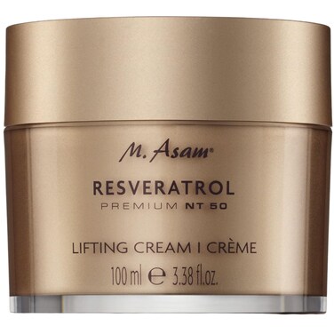 M. Asam RESVERATROL PREMIUM NT50 Lifting Cream (3.38 Fl Oz) &ndash; Moisturizer Face Cream with Hyaluronic Acid, Facial Moisturizer for Firm and Smooth Skin, Vegan Skincare for Youthful Radiance