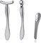 3 Pcs Metal Eye Cream Applicator Tool, Eye Roller Massage Sticks and Makeup Cream Spoon, Facial Massager for Reducing Puffiness Wrinkle Dark Circles