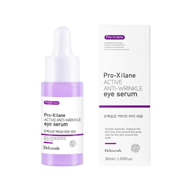 DEleventh Korean Brand Pro-Xilane Active Anti-Wrinkle Eye Serum 30ml / Anti-Aging, Reduces Puffiness, Dark Circles, &amp; Firms Skin, Hydrating, Brightening, and Revitalizing Formula for Youthful Eyes